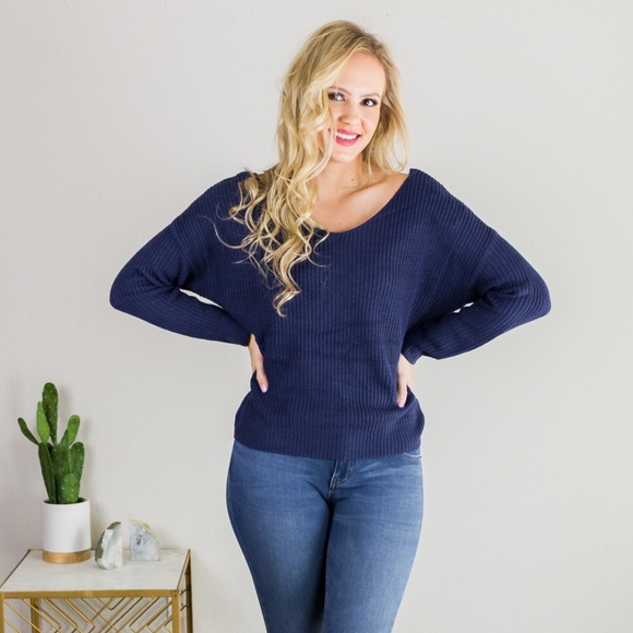 'What Knot To Love' Sweater - Navy - Picture 4 of 7